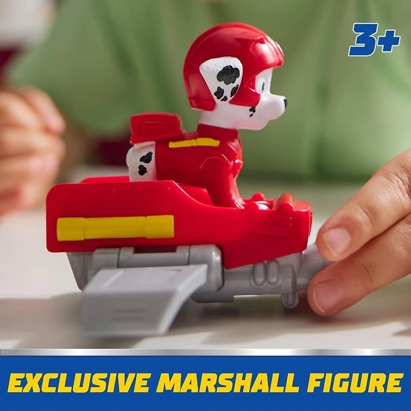 PAW Patrol: Action Pups Marshall Action Figure & Hoverboard Airplane Toy with Foldable Wings, Kids Toys for Boys & Girls Ages 3 and up