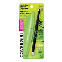 COVERGIRL Pack éco. mascara+traceur, mascara Lash Blast Clump Crusher sans grumaux et traceur Perfect Point Plus pointe microfine estompeur intégré - L'emballage peut varier