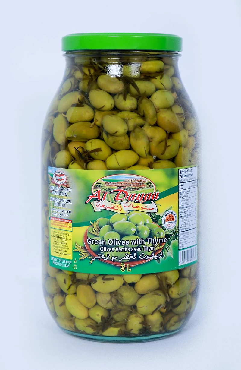 Al Dayaa Green Olives, 3L