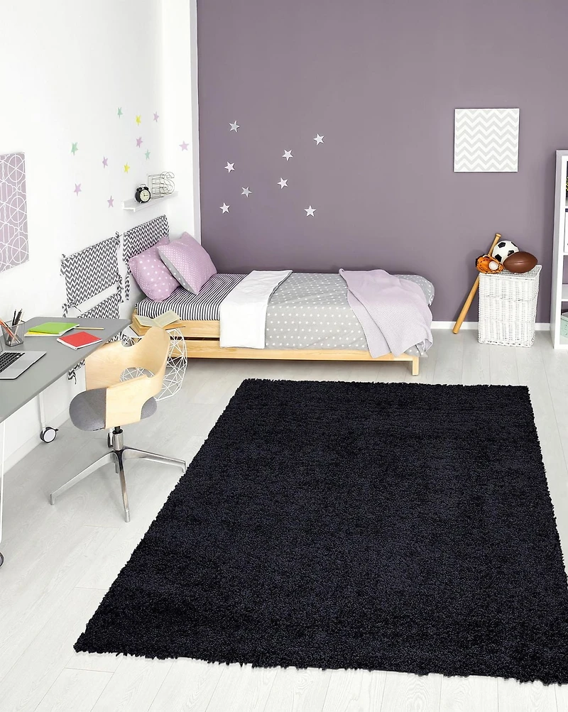 Ottomanson Non-Slip Rubberback Soft Shag Runner Rug for Hallway and Bathroom, Area Rug for Living Room, Bedroom, Dining Room