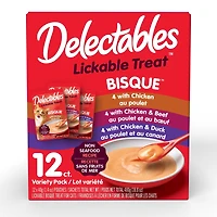 Delectables Non Seafood Bisque Wet Cat Treats Variety 12 Pack