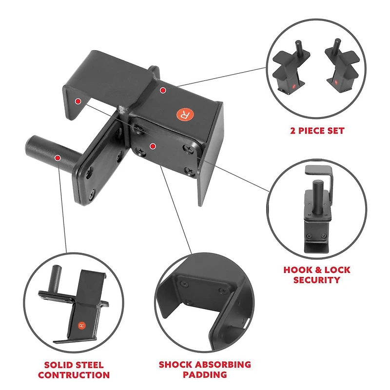 Sunny Health & Fitness J-Hook Attachment for Power Racks and Cages - SF-XFA007