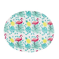 Way to Celebrate!  Summer 8 Oval Plate-Flamingo Pattern