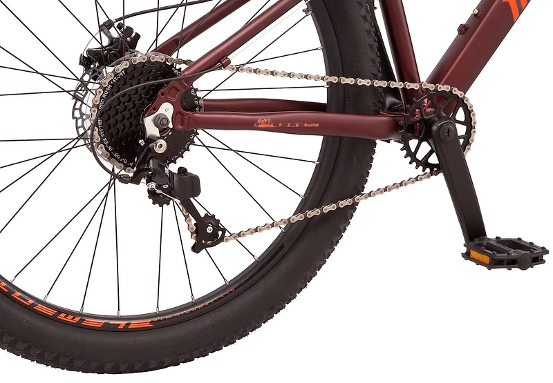 Mongoose Ardor mountain bike, 7 speeds, 27.5-inch wheels, maroon