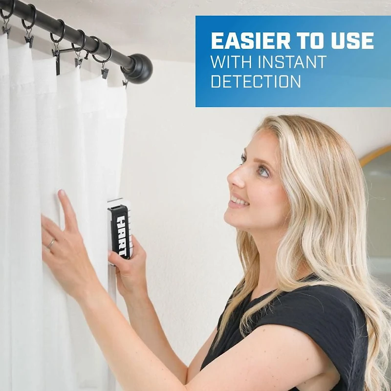 HART Advanced Whole Stud Detector Stud Finder with 7 Sensors, AAA Battery Powered, Not Included