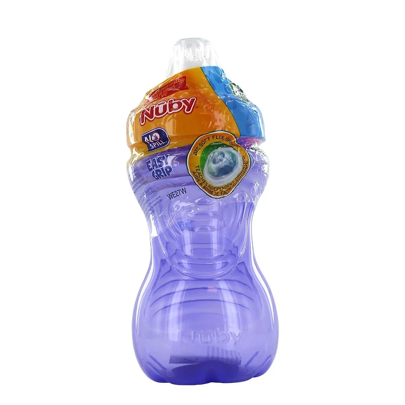 Gobelet en plastique pour tout-petits No-Spill™ Base Easy Grip™ de Nûby™, avec Bec Soft Flex™ Un gobelet, 10 oz/300 mL