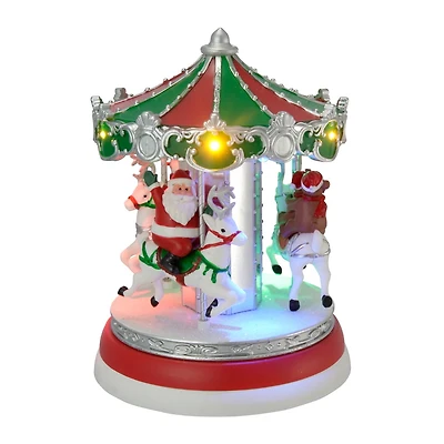 Animated Christmas Village Carousel, 6 in, by Holiday Time