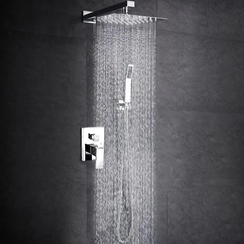 American Imaginations Kit de douche mural en acier inoxydable en couleur chromée AI-34365