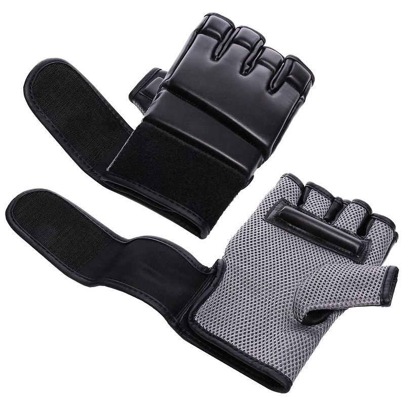 GoZone 5oz MMA Kickboxing Gloves – Black/Grey