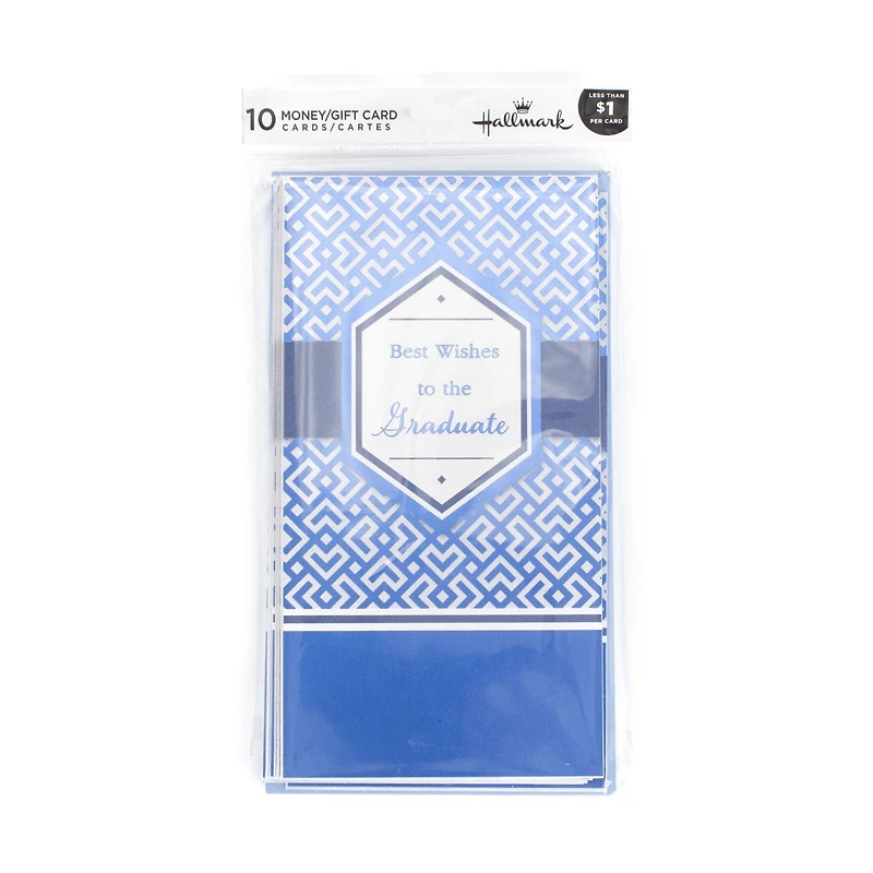 Carte de souhaits Hallmark de la Remise des diplômes – porte-billets (10 cartes et 10 enveloppes, « Best Wishes to the Graduate »)