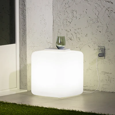 Meubles South Shore Dalya Table d’appoint lumineuse Blanc