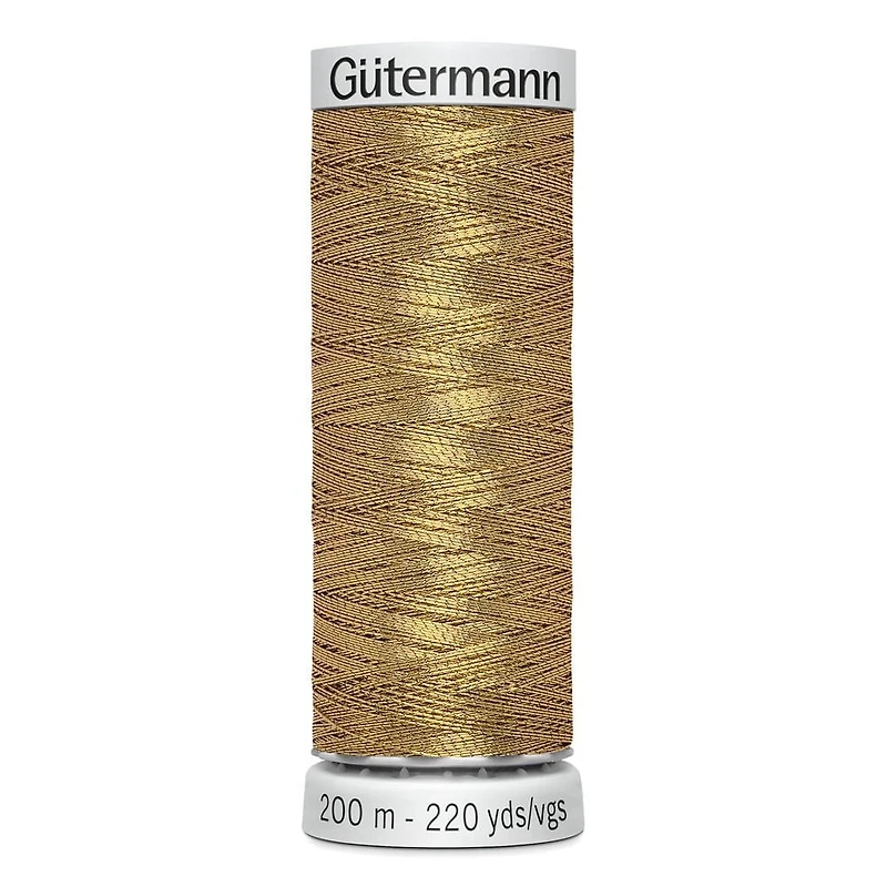 Gütermann Dekor Fil à coudre métallique – bobine de 200 m, lavage à la machine 200 m/219 vgs