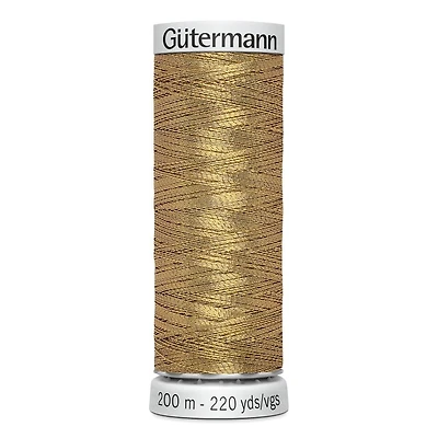 Gütermann Dekor Fil à coudre métallique – bobine de 200 m, lavage à la machine 200 m/219 vgs