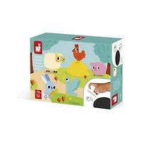 Janod - Farm Stampinoo 5 tampons pour enfants - Loisirs créatifs pour enfants de 18 mois et plus