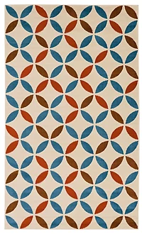 Tapis Capri Conrad os & bleu de 6 pi 5 po x 9 pi 3 po