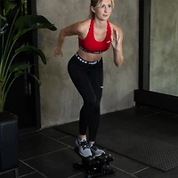 GoZone Mini Stepper – Black, With resistance bands