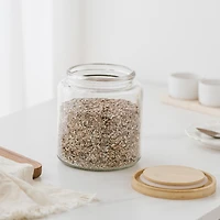 Mainstays verre cuisine pot de stockage de nourriture pot en verre 3L avec couvercle en bambou Qualité alimentaire 12,7 tasses /3L