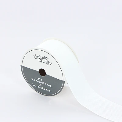 UNIQUE CREATIV – Ruban, Gros-grain, blanc, 100 % polyester, 38 mm x 3,65 m (1½ po x 4 vg)