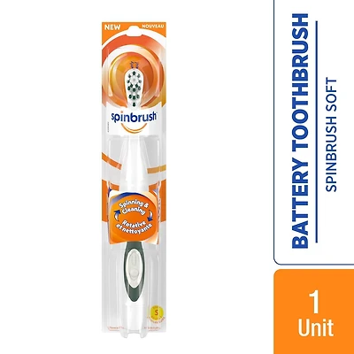 Spinbrush Battery Powered Toothbrush, Soft Bristles