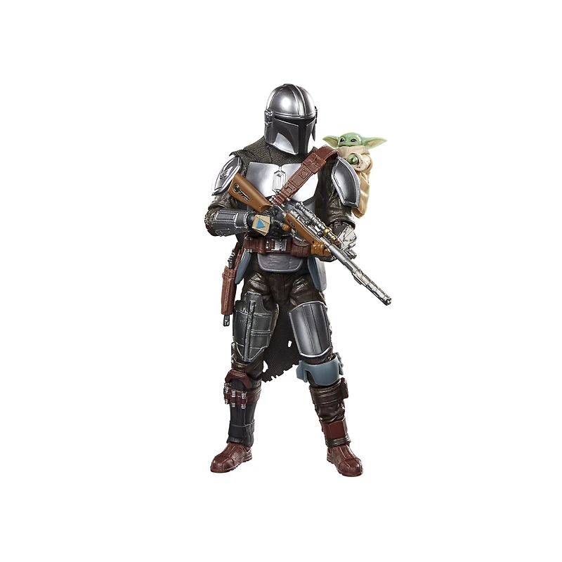 Star Wars The Black Series, figurine deluxe Le Mandalorien et Grogu à l'échelle 15 cm, Star Wars: The Mandalorian & Grogu, cadeau