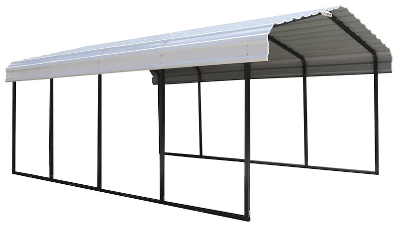 Arrow Black/Eggshell Steel Carport