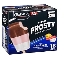 Chapman's Super Frosty Light Ice Cream Bars Neapolitan, 18x75ml, Chap Sup Frosty Choc Dip Neapolitan 18x75ml
