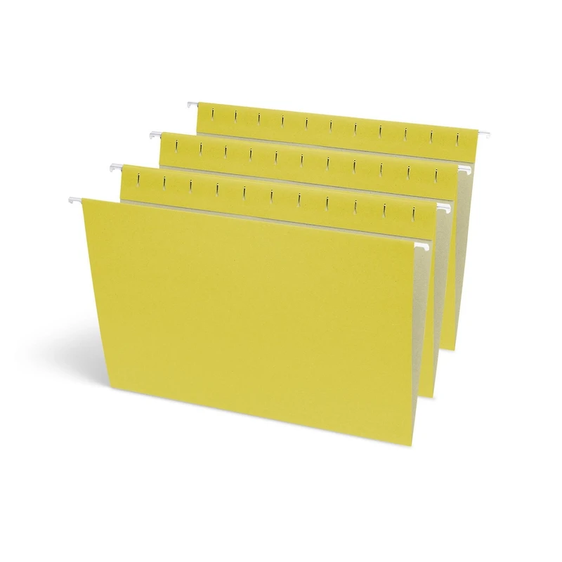 Continental Letter Size Hanging Folders. Yellow Colour, 6 Count