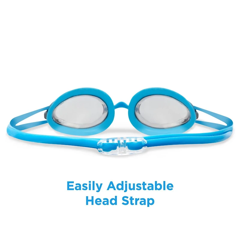 Lunettes de natation Dolfino Pro Striker II pour jeunes - Bleu / Fumée