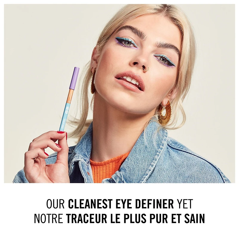 Rimmel Traceur pour les yeux KIND & FREE™, 100% végétalien, texture ultra-crémeuse et onctueuse, pigmentation intense jusqu'à 12 heures Traceur pour les yeux végétalien