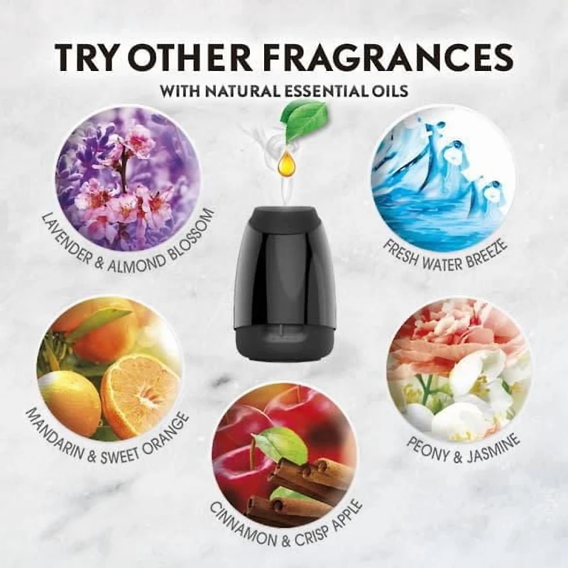 Air Wick Essential Mist Fragrance Oil Diffuser Kit, Lavender & Almond Blossom, 1 Diffuser + 1 Refill, Air Freshener