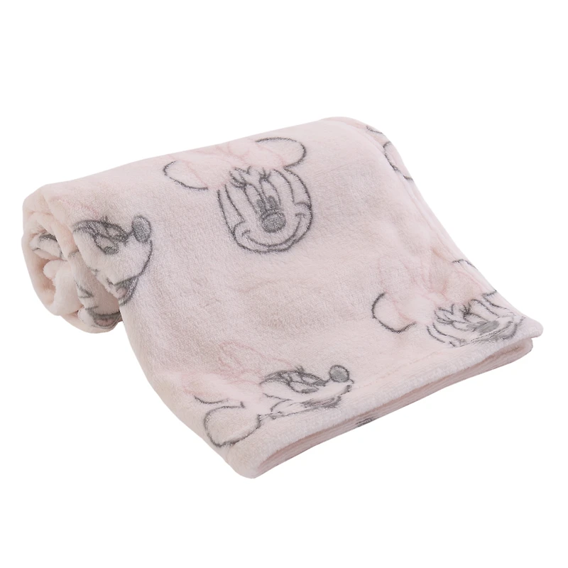 Minnie Mouse Couverture pour Bébé à Imprimé Intégral, Nourrisson Fille, Rose