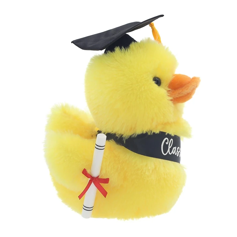 Peluche canard de remise des diplômes de la promotion 2025 dans une boîte