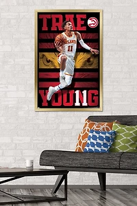 NBA Atlanta Hawks - Trae Young 20 Wall Poster, 22.375" x 34" Framed
