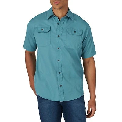 Wrangler Men's Manches Courtes Sergé