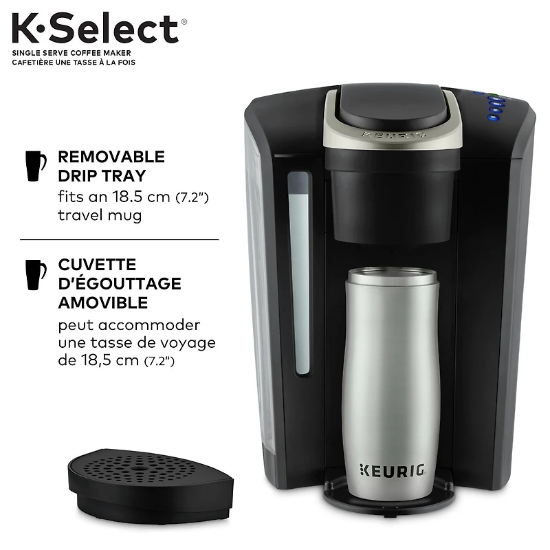 Keurig K-Select Coffee Maker, Single Serve K-Cup Pod Coffee Brewer, Matte Black