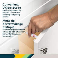 Loquets Adhesifs pour armoires et tiroirs de Safety 1st - pqt de 4 Protection bébé