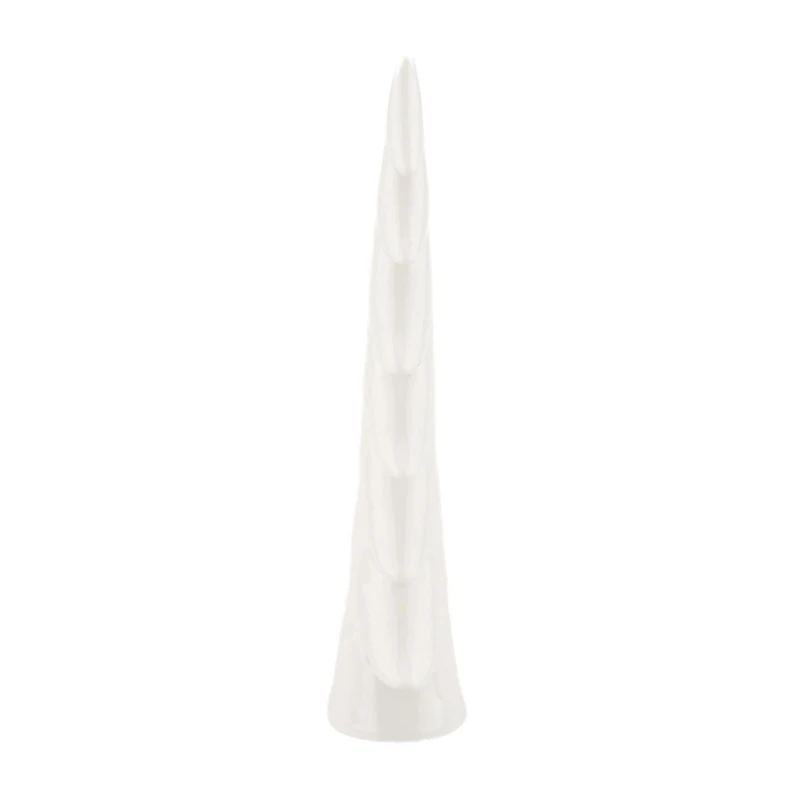 Petite décor de table en céramique, blanc, blanc
