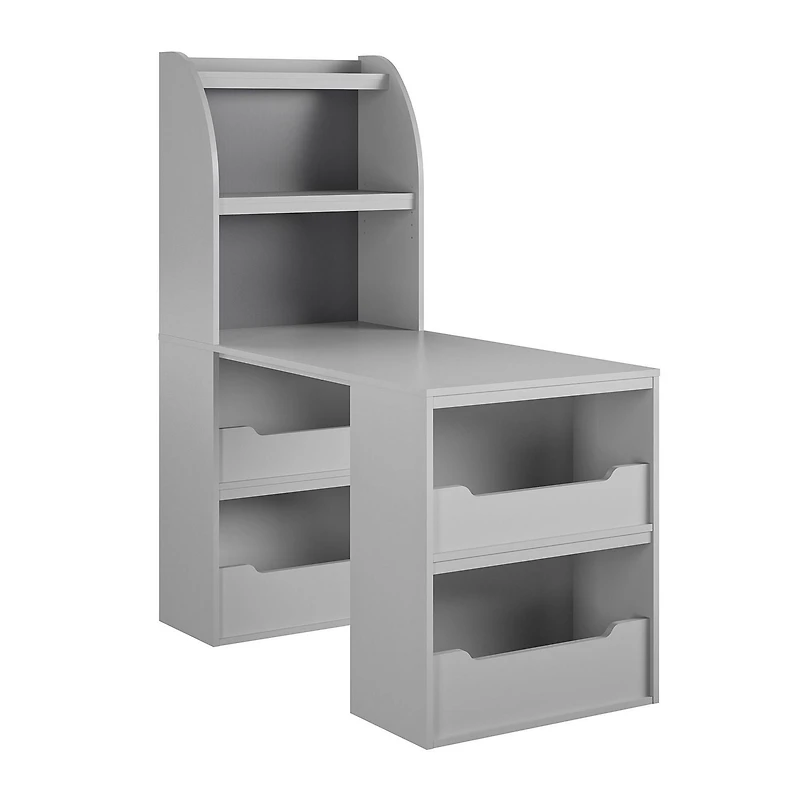 Ameriwood Home Tyler Bureau artisanal pour enfants Gris tourterelle