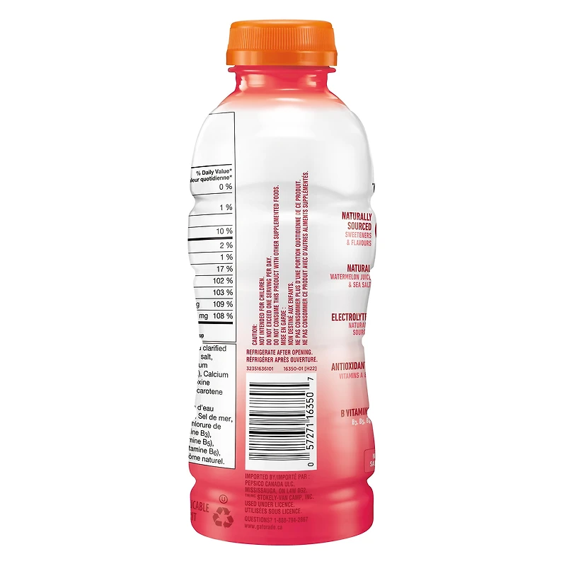 Gatorade Fit Watermelon Strawberry Electrolyte beverage 500 mL, Bottle, 500mL