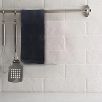 Ensemble De Serviettes De Cuisine De 3 Pcs Blocs Imprimé Waffle Noir