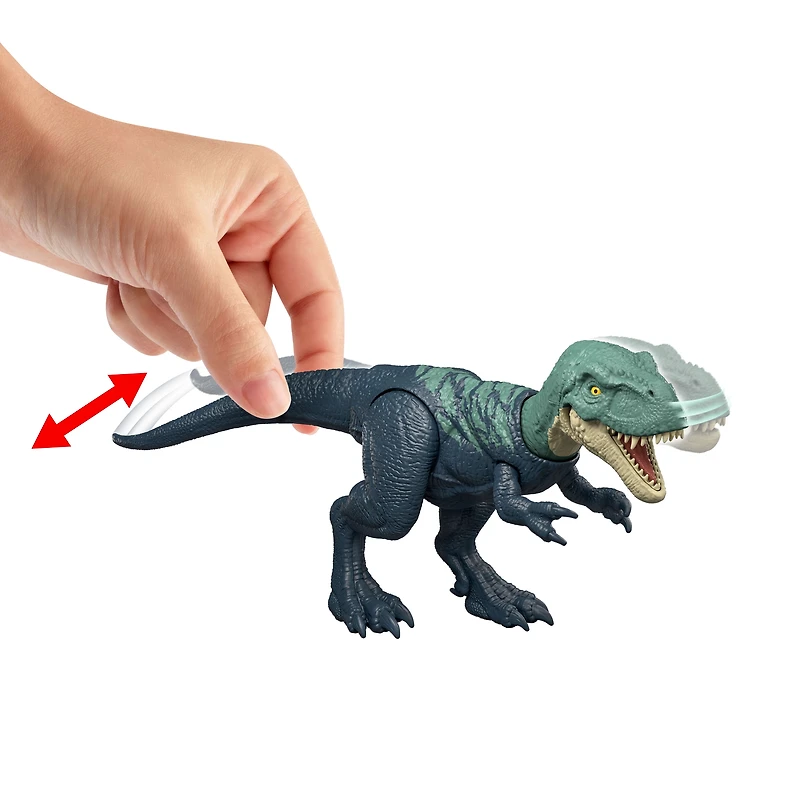 Jurassic World Rebirth Strike Attack Nanotyrannus Dinosaur Toy, Single Strike Action, Authentic & Posable