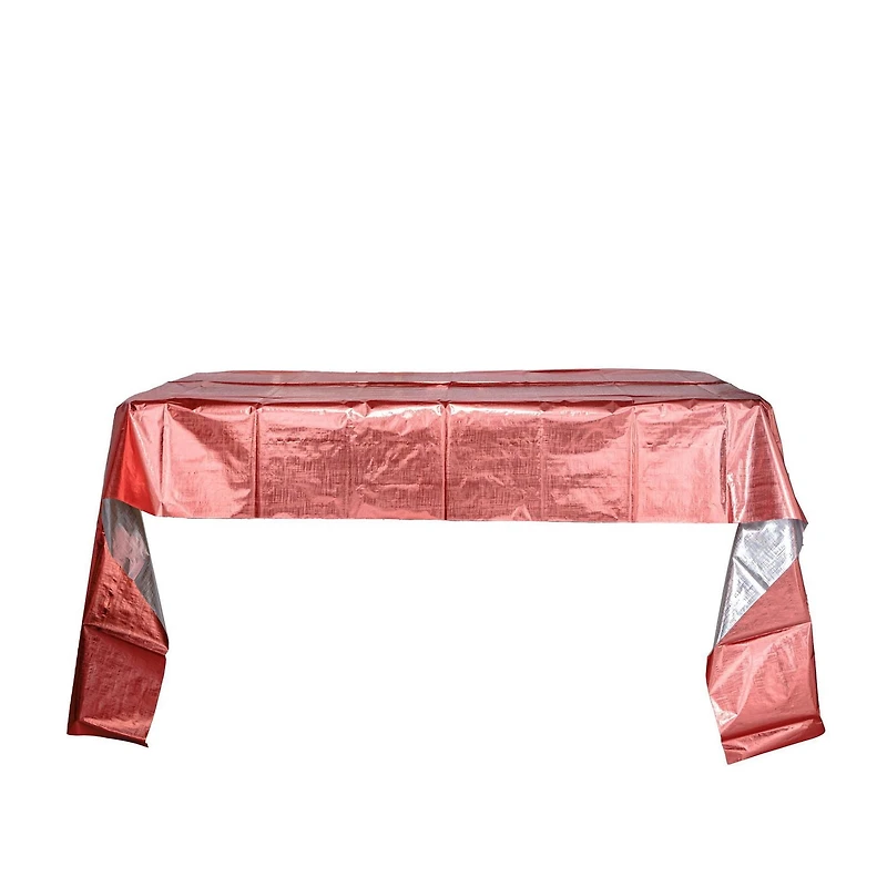 Metallic disposable table cover
