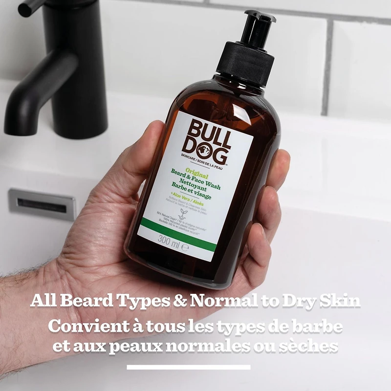Bulldog Skincare for Men Original Beard & Face Wash, 300 mL
