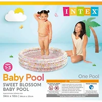 Piscine Intex Sweet Blossom Baby Pool pour Bébés, À partir de 1 à 3 ans, Piscine Gonflable avec Auvent