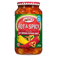 Bick's Pickled Hot Banana Pepper Rings 750ML, 750 mL