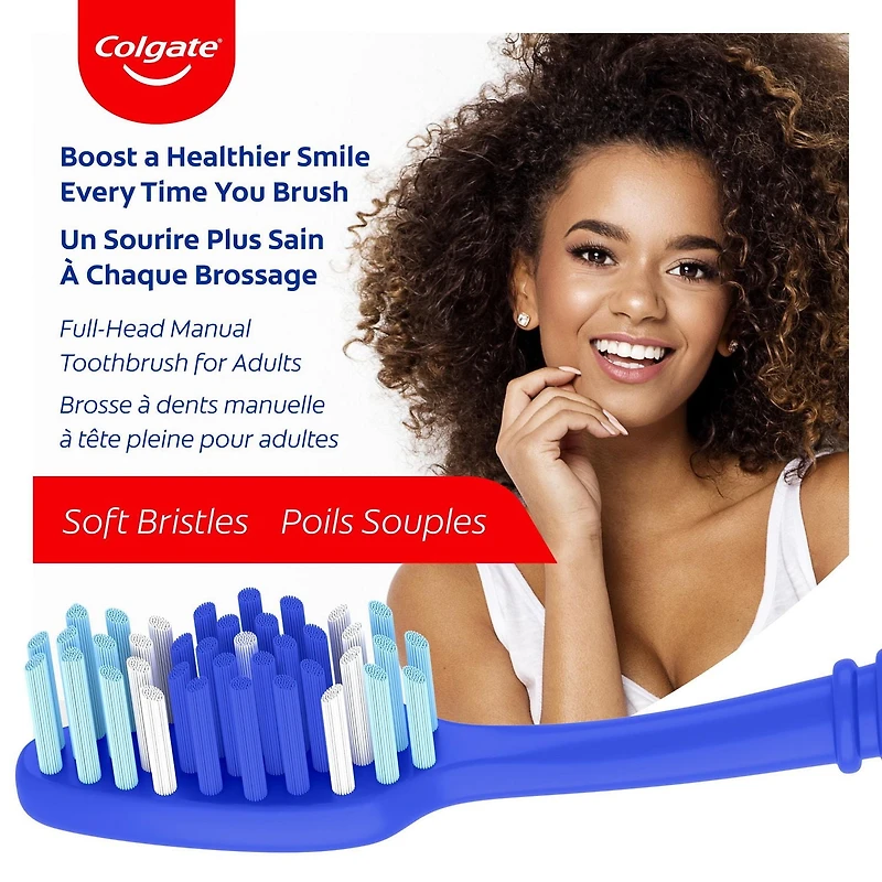 Paquet écono de 4 brosses à dents souples Colgate Extra Clean Paq. de 4