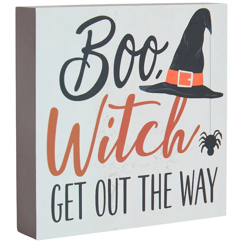 Pancarte carrée « BOO Witch » Way To Celebrate, 5 po