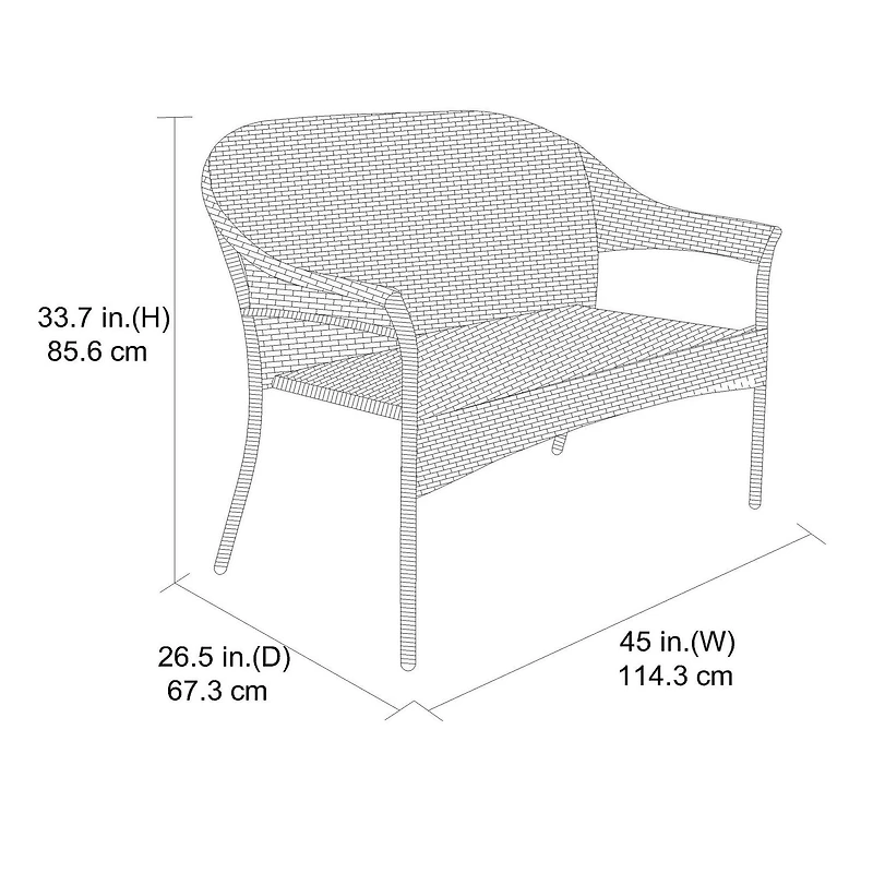 Causeuse en osier Pebbleton hometrends