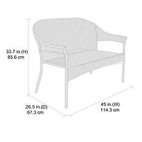 hometrends Pebbleton Wicker Loveseat