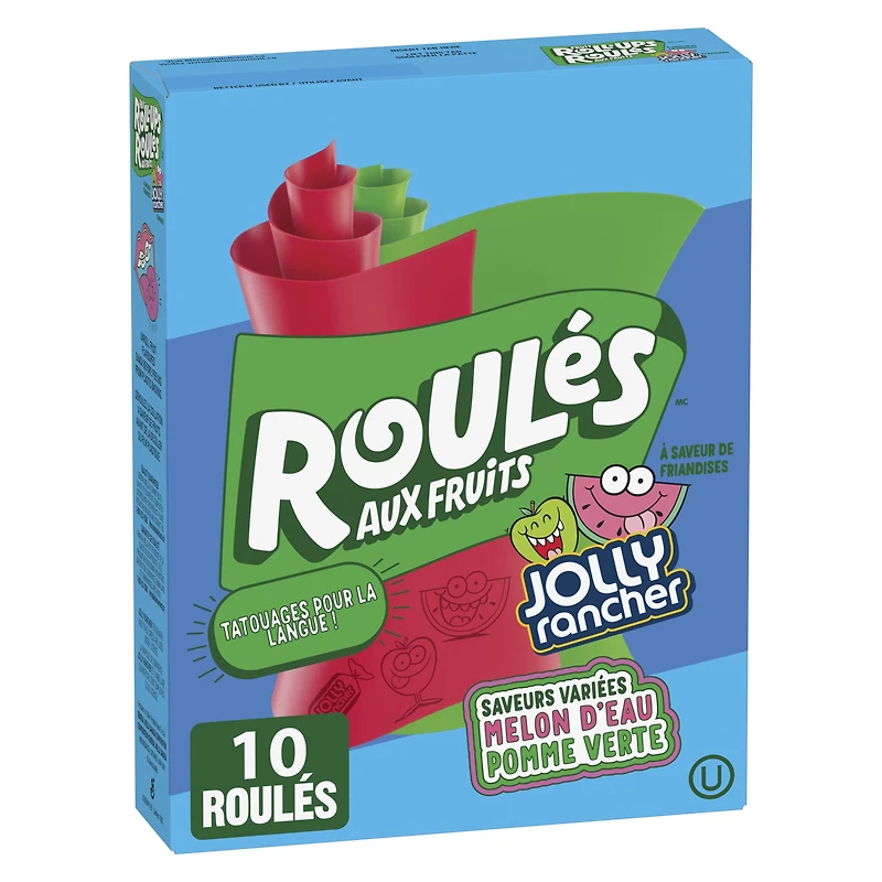Betty Crocker Fruit Roll-Ups Gluten Free Variety Pack Jolly Rancher Flavoured Green Apple Watermelon